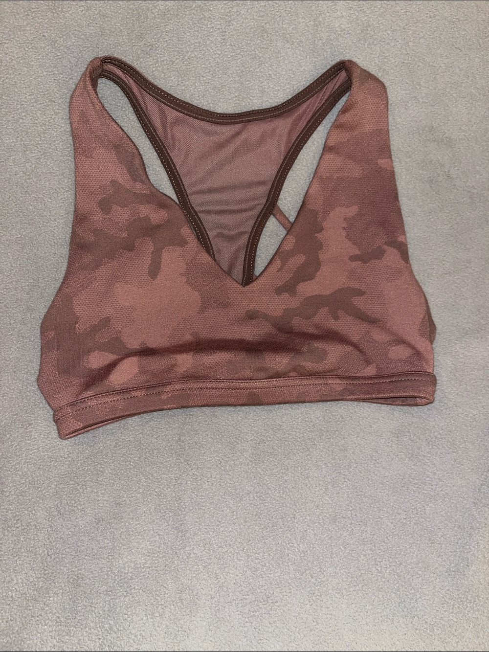 P'tula Brown Camo Racerback Sports Bra